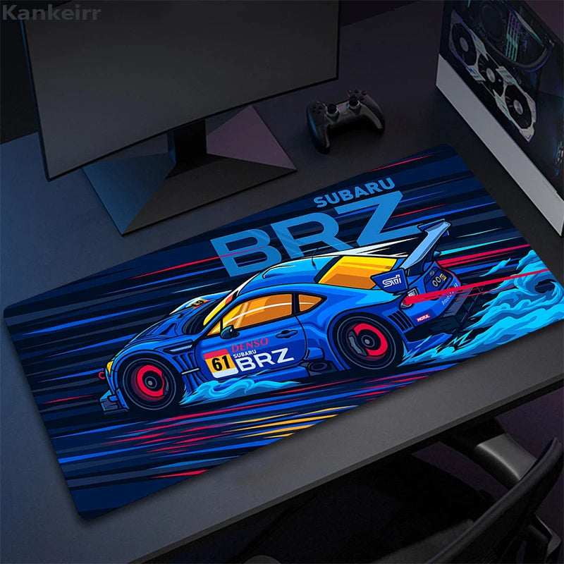 Tapis de souris XXL - 10 design différents - 5 tailles différentes - antidérapant - lavable - surface lisse - bords cousus durables