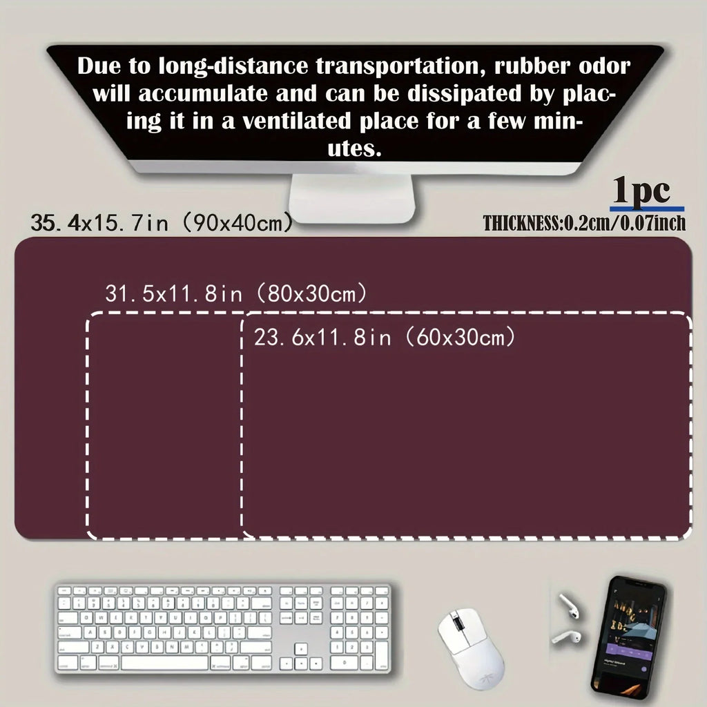 Tapis de souris XXL - 7 design différents - 8 tailles différentes - antidérapant - lavable - surface lisse - bords cousus durables