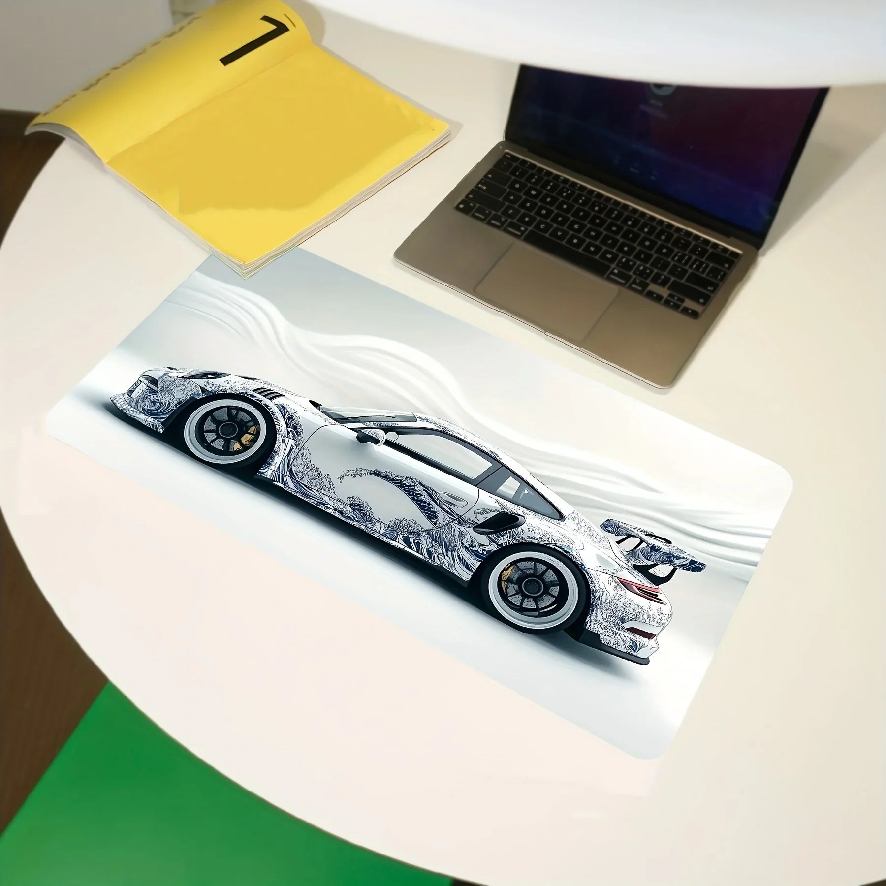 Tapis de souris XXL - 7 design différents - 8 tailles différentes - antidérapant - lavable - surface lisse - bords cousus durables