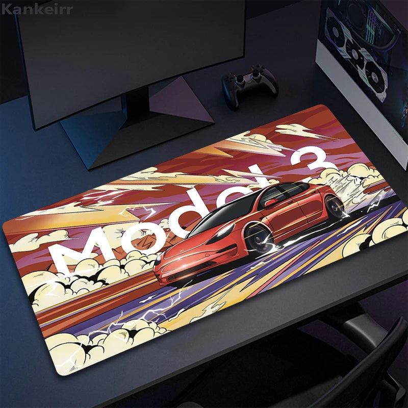Tapis de souris XXL - 10 design différents ( Porsche 911, mini, Tesla model 3, BRZ, AMG, Supra, GTR, Mustang, BMW) - antidérapant