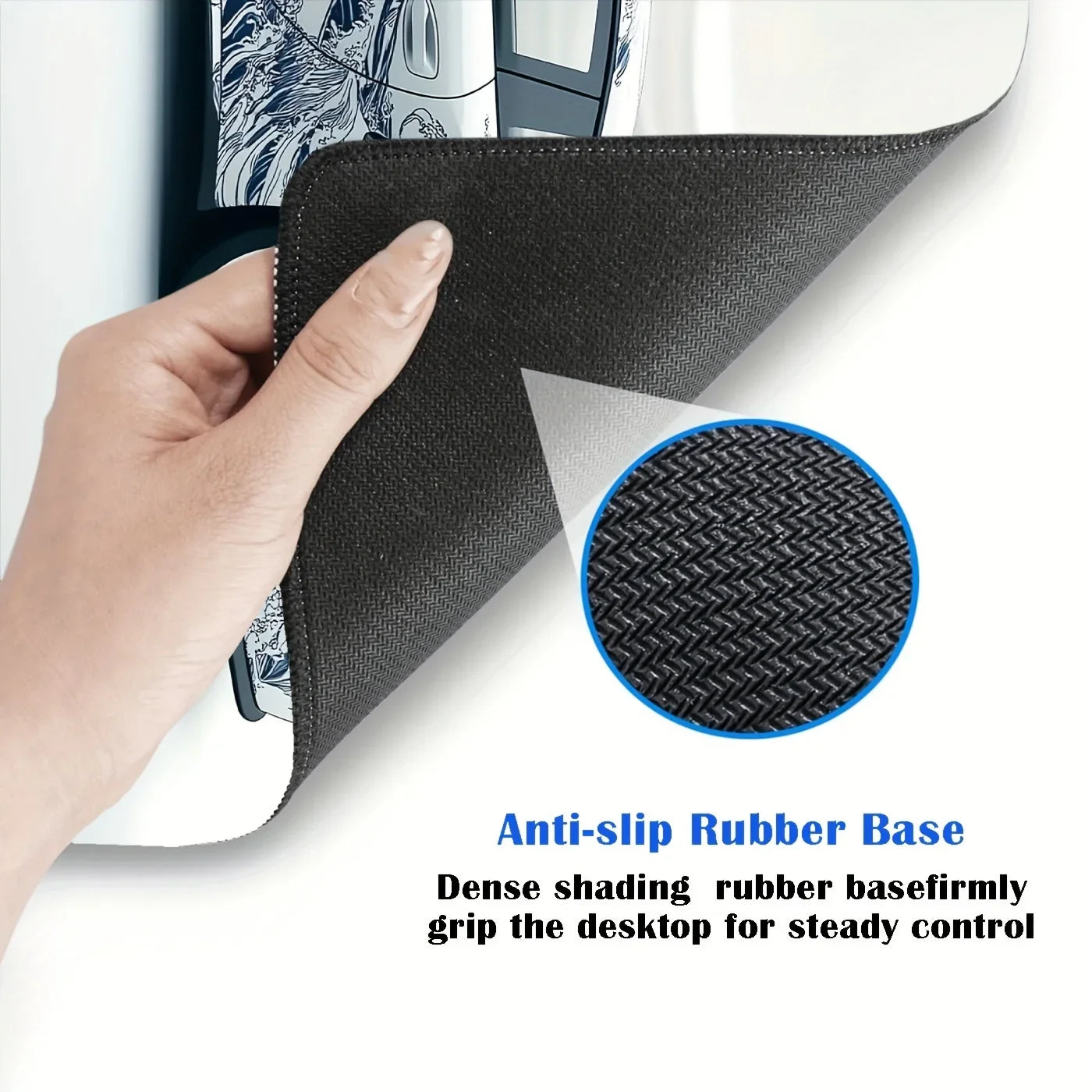 Tapis de souris XXL - 7 design différents - 8 tailles différentes - antidérapant - lavable - surface lisse - bords cousus durables