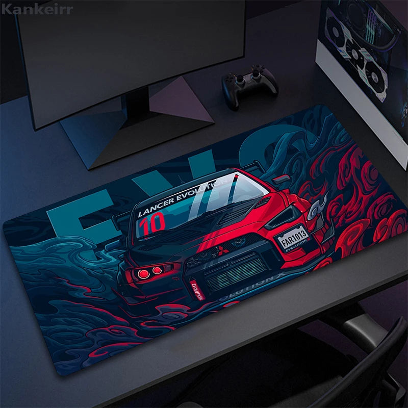 Tapis de souris XXL - 10 design différents ( Porsche 911, mini, Tesla model 3, BRZ, AMG, Supra, GTR, Mustang, BMW) - antidérapant