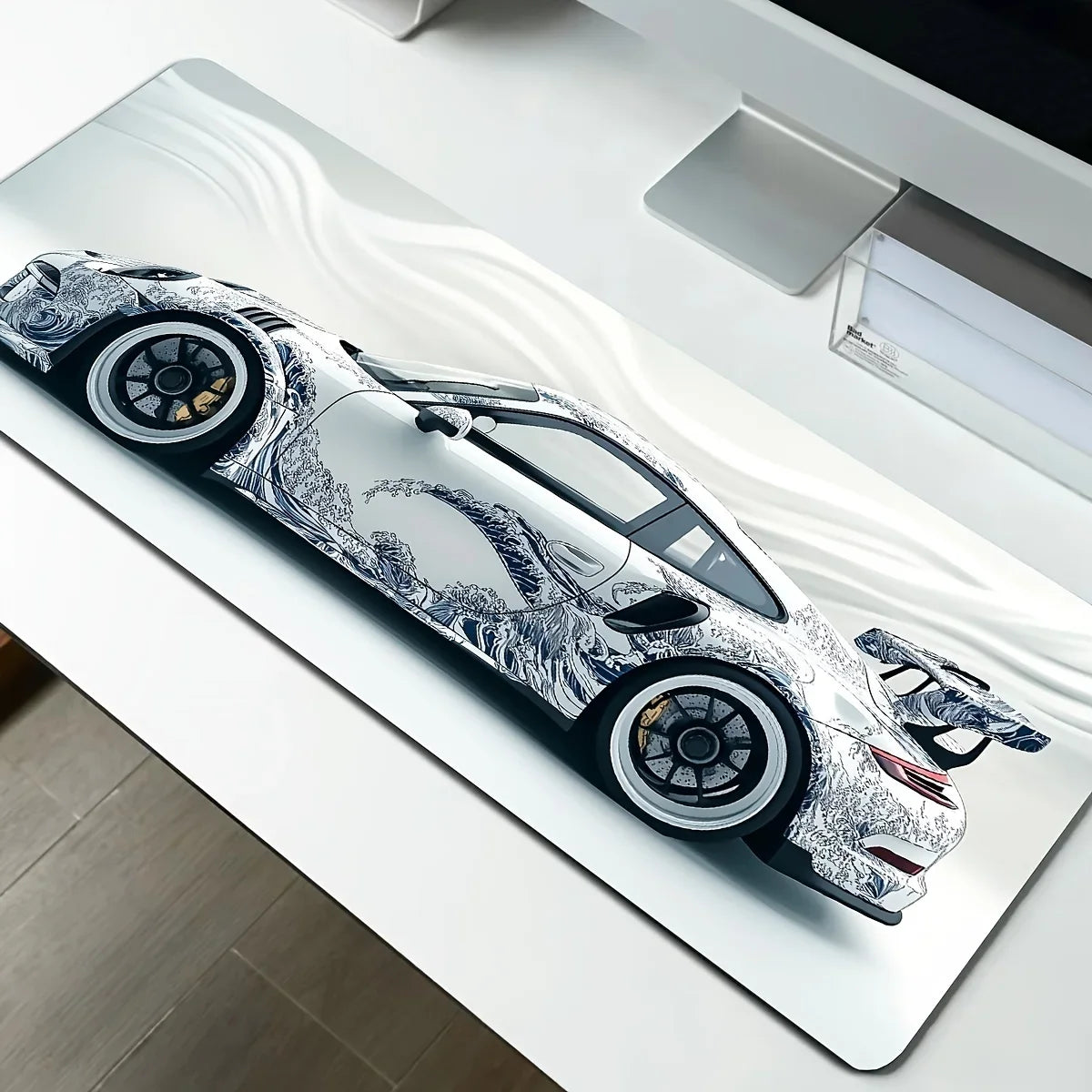 Tapis de souris XXL - 7 design différents - 8 tailles différentes - antidérapant - lavable - surface lisse - bords cousus durables